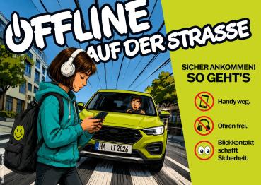 #ECHT JETZT?! Postkarte Verhalten im Straßenverkehr