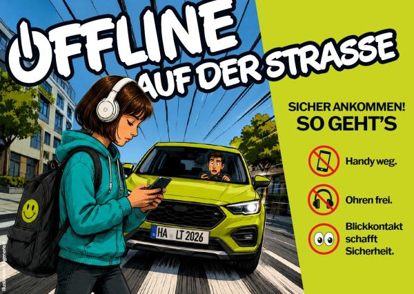 #ECHT JETZT?! Postkarte Verhalten im Straßenverkehr